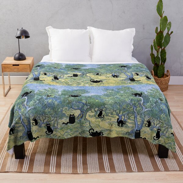 Item preview, Quirky cats in vincent van gogh’s olive grove designed and sold by QuirkyCatz.