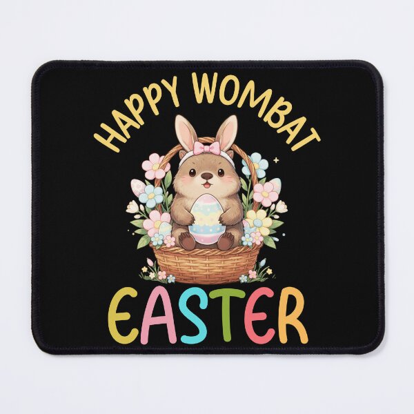 Item preview, Cute Happy Easter Wombat designed and sold by FurrFunPrints.
