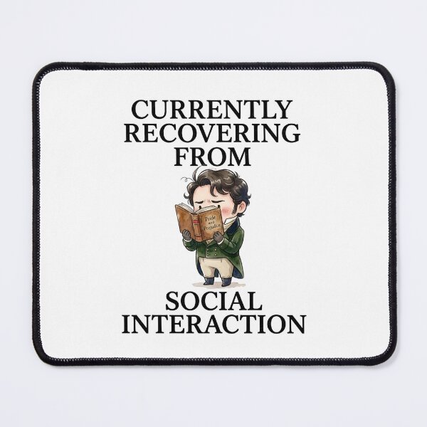 Item preview, Currently Recovering From Social Interaction Chibi Pride And Prejudice designed and sold by Fenay Designs.