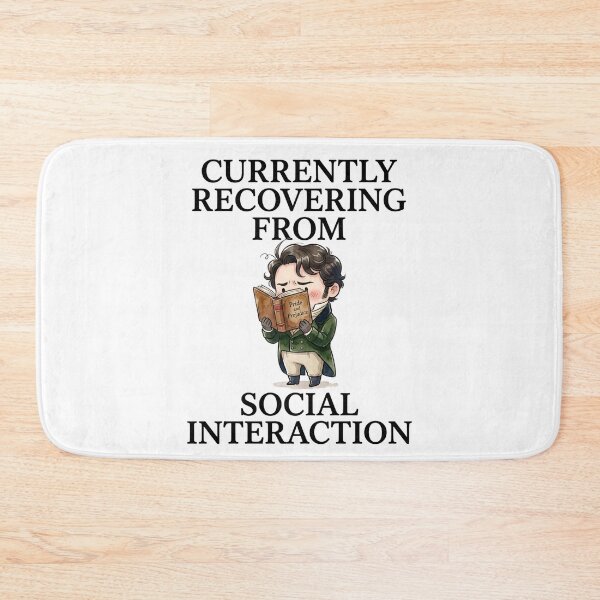 Item preview, Currently Recovering From Social Interaction Chibi Pride And Prejudice designed and sold by Fenay Designs.