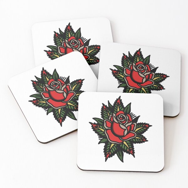 Item preview, Traditional Rose Tattoo designed and sold by vilecrocodilez.