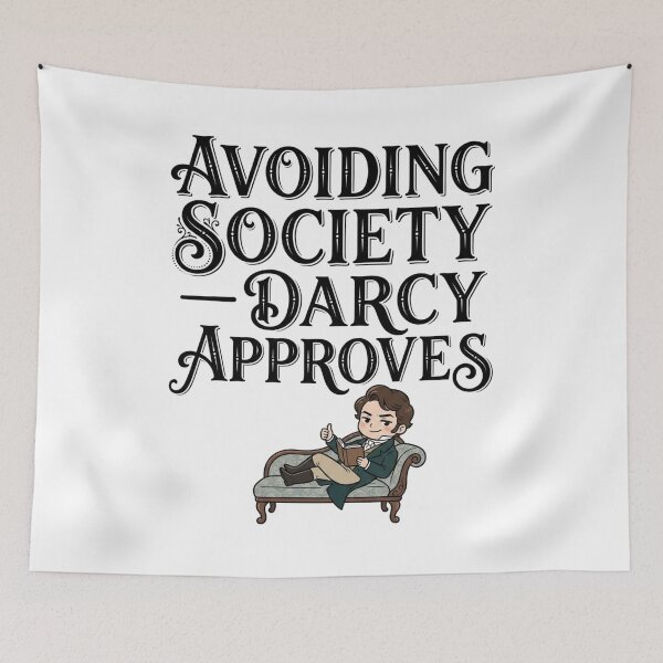 Item preview, Avoiding Society Darcy Approves Chibi Pride And Prejudice designed and sold by Fenay Designs.