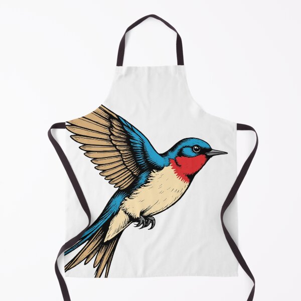 Item preview, Swallow blue red plumage and tan wings in flight designed and sold by Good_Things.