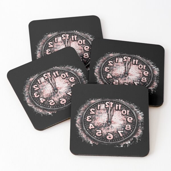 Item preview, Reverse Time – Mirrored Urban Street Analog Clock Illustration designed and sold by Mosogoloso.