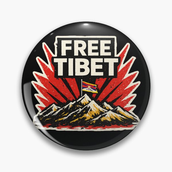 Item preview, Free Tibet – Tibetan Freedom Protest Design, Human Rights Activism Graphic designed and sold by Lunaria Arts.