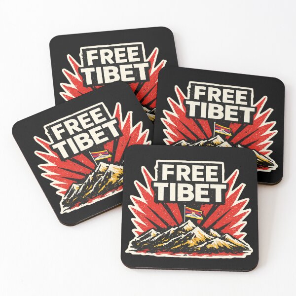 Item preview, Free Tibet – Tibetan Freedom Protest Design, Human Rights Activism Graphic designed and sold by Lunaria Arts.