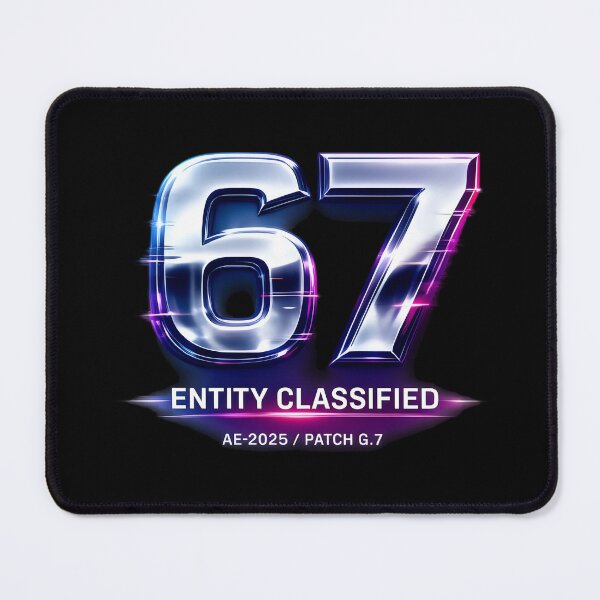 Item preview, Cyberpunk Entity 67 Cyberpunk Futuristic Number designed and sold by SplashTastic.