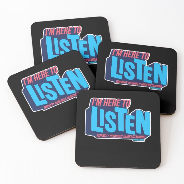 Item preview,  I'M Here To Listen - White Background Blocky designed and sold by amandac9.