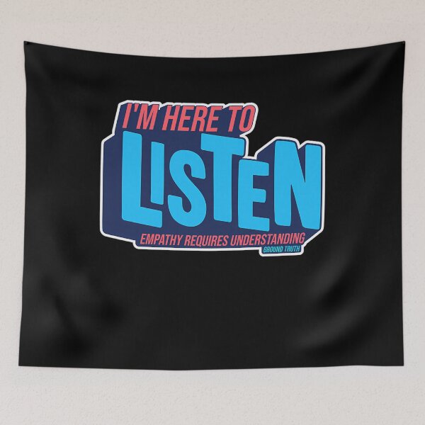 Item preview,  I'M Here To Listen - White Background Blocky designed and sold by amandac9.