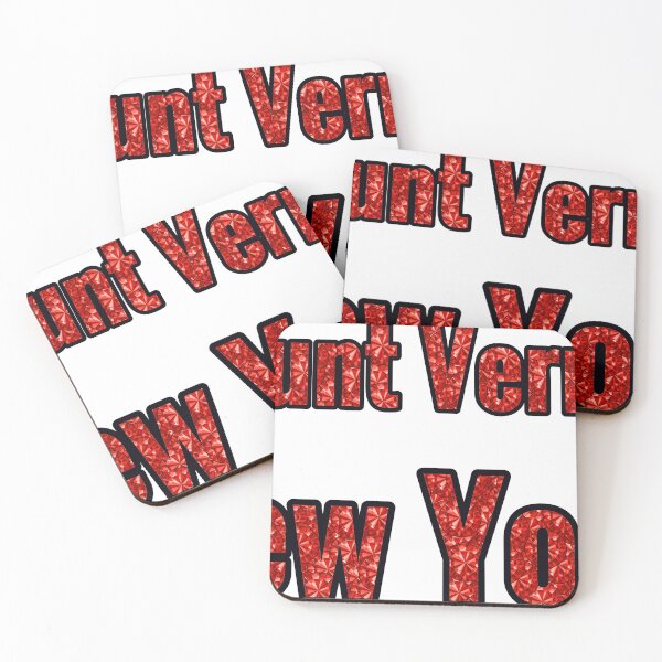 Item preview, Mount Vernon New York City Name With Red Rhinestone designed and sold by TheIconSmith.