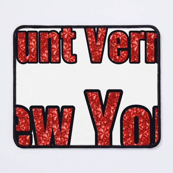 Item preview, Mount Vernon New York City Name With Red Rhinestone designed and sold by TheIconSmith.