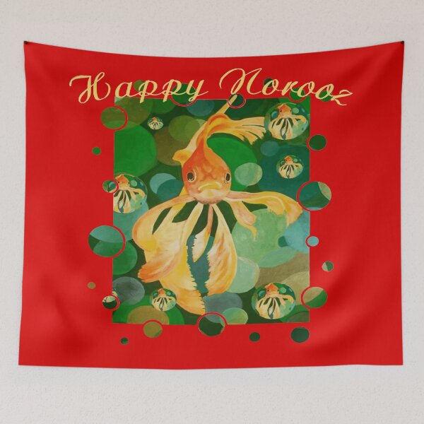 Item preview, Happy Norooz Happy New Year Goldfish designed and sold by taiche.