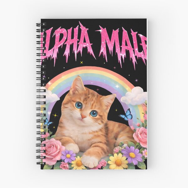 Item preview, Alpha Male Funny Kitten Rainbow Floral Hilarious Cat Meme Cat Lovers designed and sold by RDGNR.