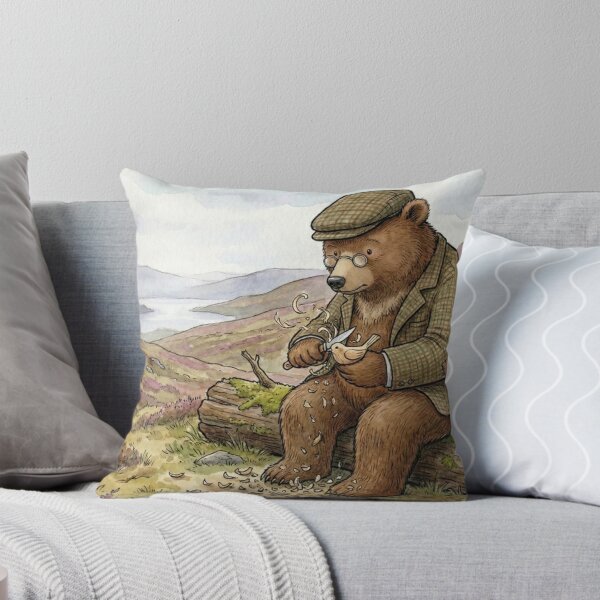 Item preview, The Countryside Whittler: Whimsical Bear in Tweed designed and sold by Englandbear.