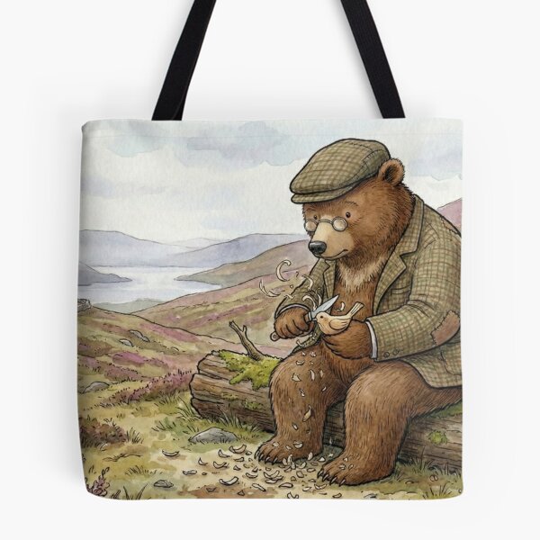 Item preview, The Countryside Whittler: Whimsical Bear in Tweed designed and sold by Englandbear.