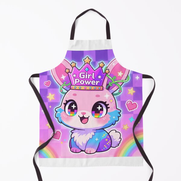 Item preview, Girl Power Glitch Bunny - Women's Day Kawaii Empowerment Art designed and sold by GlitchyBunnyBB.