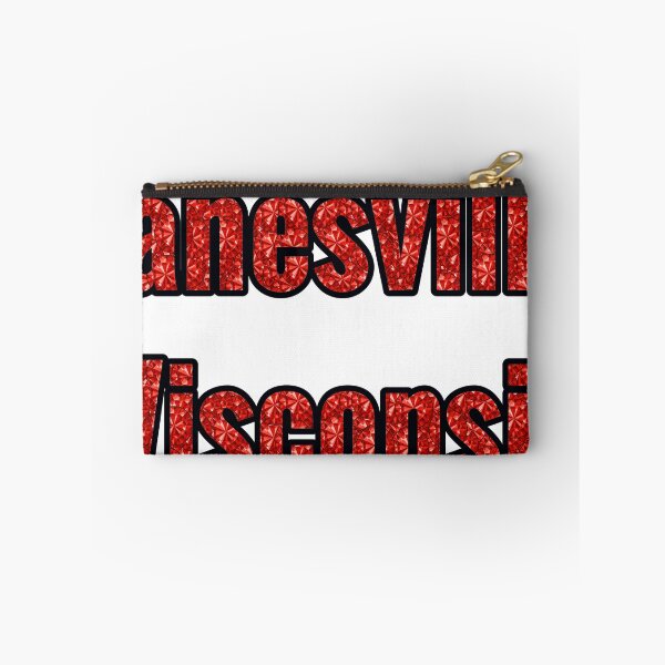 Item preview, Janesville Wisconsin City Name With Red Rhinestone designed and sold by TheIconSmith.