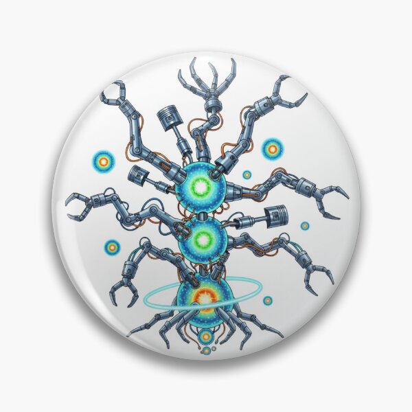 Item preview, Multi‑Arm Mecha Guardian with Energy Cores | Sci‑Fi Cosmic Droid T‑Shirt  designed and sold by Dzblack.