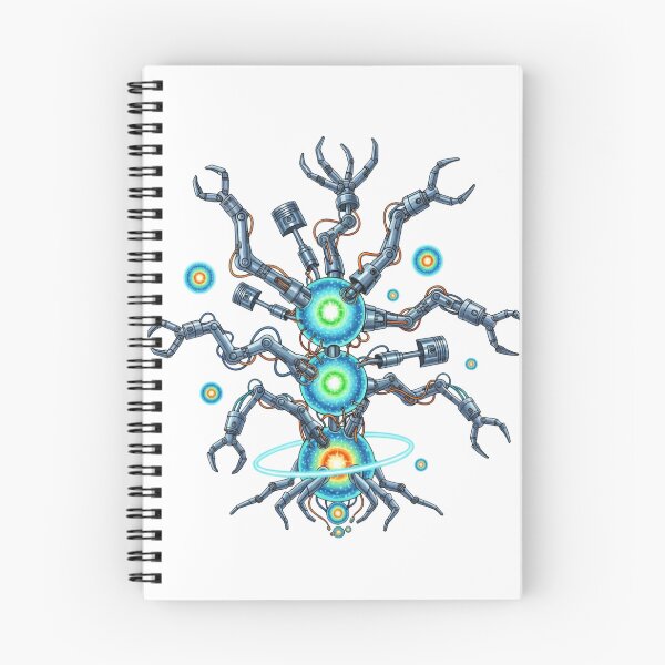 Item preview, Multi‑Arm Mecha Guardian with Energy Cores | Sci‑Fi Cosmic Droid T‑Shirt  designed and sold by Dzblack.
