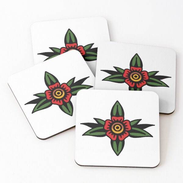 Item preview, Traditional Flower Tattoo designed and sold by vilecrocodilez.