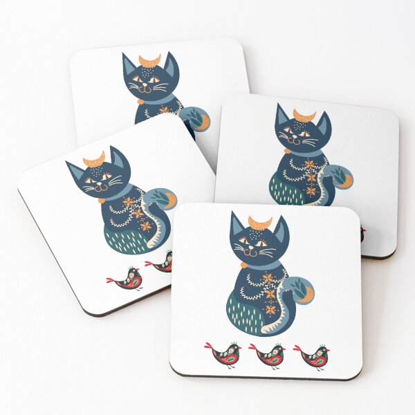 Item preview, Cat folk modern design designed and sold by Newprojectart.