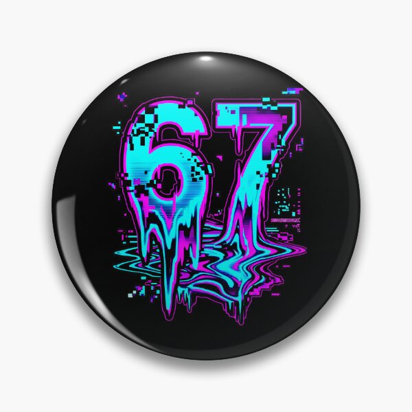 Item preview, Glitch Number 67 Abstract Vaporwave Aesthetic designed and sold by SplashTastic.
