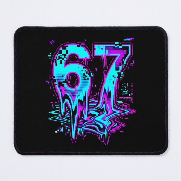 Item preview, Glitch Number 67 Abstract Vaporwave Aesthetic designed and sold by SplashTastic.