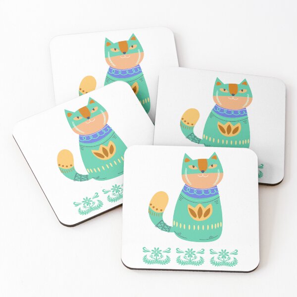 Item preview, Cat folk style design designed and sold by Newprojectart.