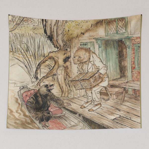 Item preview, Wind in the Willows - Rat and Mole - Arthur Rackham - Vintage Art designed and sold by RickE.