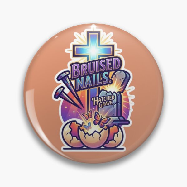 Item preview, Bruised Nails Hatched Grave He Is Risen Easter 2026 Religious Cross Design - Cross - Egg- New Birth- Redemption- Antisin  designed and sold by BlackAndBrown.
