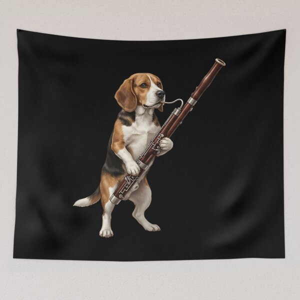 Item preview, Beagle Playing Bassoon Player Bassoonist Dog Lover designed and sold by TerryConnells.