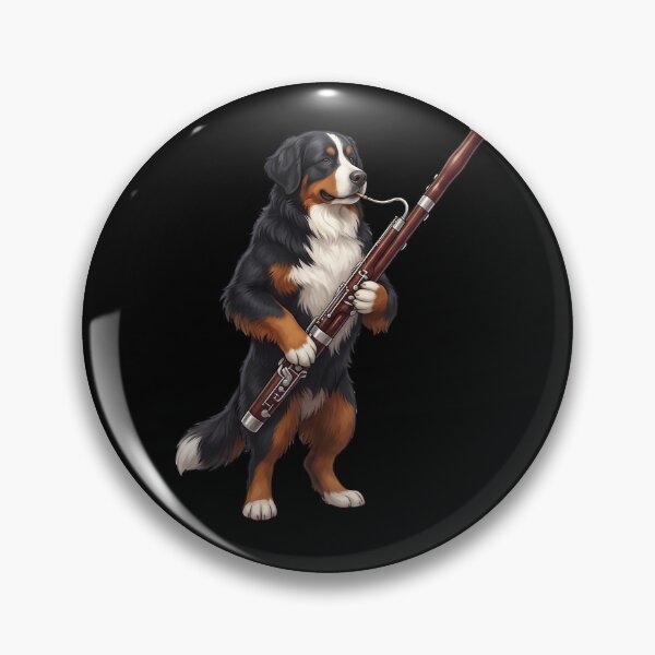 Item preview, Bernese Mountain Dog Playing Bassoon Player Bassoonist Dog Lover designed and sold by TerryConnells.