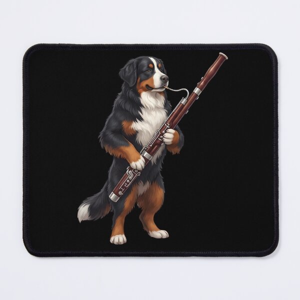 Item preview, Bernese Mountain Dog Playing Bassoon Player Bassoonist Dog Lover designed and sold by TerryConnells.