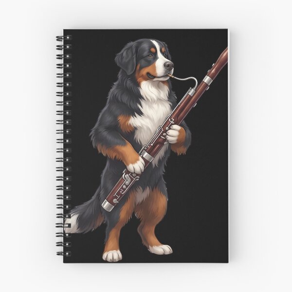 Item preview, Bernese Mountain Dog Playing Bassoon Player Bassoonist Dog Lover designed and sold by TerryConnells.