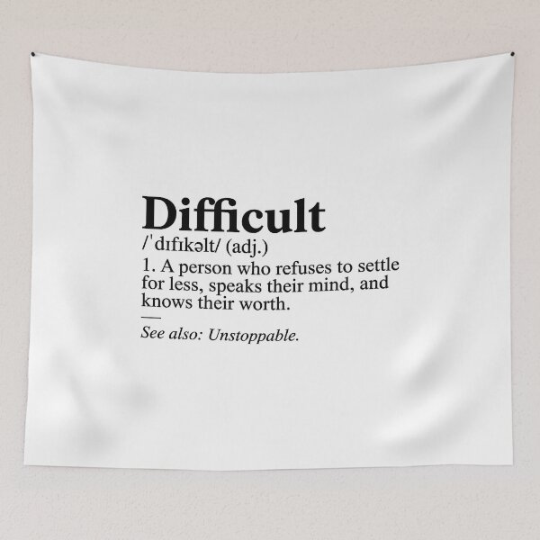 Item preview, Difficult Definition – Funny saying for strong women & empowerment designed and sold by Fuechse.