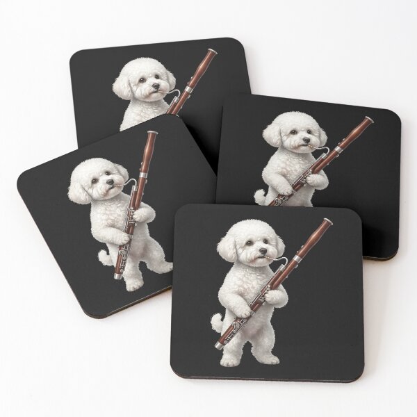 Item preview, Bichon Frise Playing Bassoon Player Bassoonist Dog Lover designed and sold by TerryConnells.
