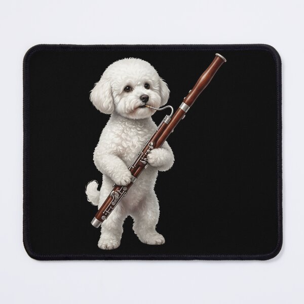 Item preview, Bichon Frise Playing Bassoon Player Bassoonist Dog Lover designed and sold by TerryConnells.