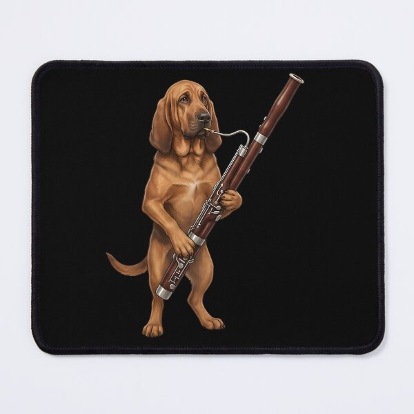 Item preview, Bloodhound Playing Bassoon Player Bassoonist Dog Lover designed and sold by TerryConnells.