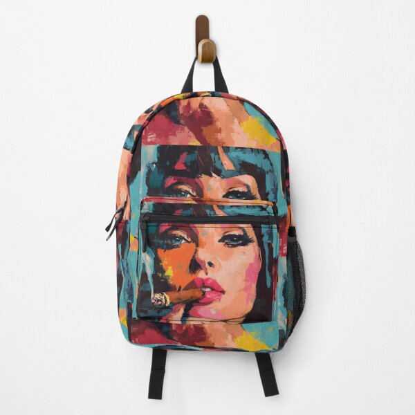Item preview, Step into Style with Bold Colors and a Woman Holding a Cigar designed and sold by OlfactoART Studio.