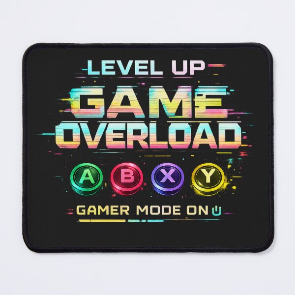 Item preview, Level Up Gamer Mode On Shirt – Neon Retro Gaming Controller ABXY Design designed and sold by DesignNadine.