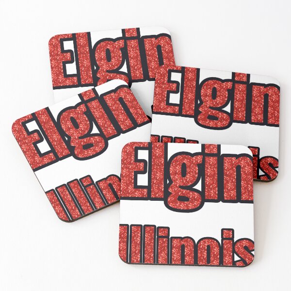 Item preview, Elgin Illinois City Name With Red Rhinestone designed and sold by TheIconSmith.