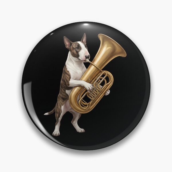 Item preview, Bull Terrier Playing Tuba Player Tubaist Dog Lover designed and sold by DoodleTortle.