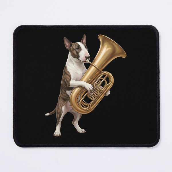Item preview, Bull Terrier Playing Tuba Player Tubaist Dog Lover designed and sold by DoodleTortle.