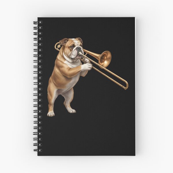Item preview, Bulldog Playing Trombone Player Trombonist Dog Lover designed and sold by DoodleTortle.