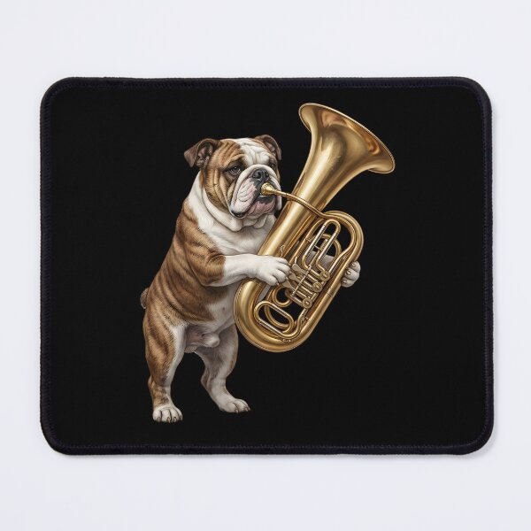 Item preview, Bulldog Playing Tuba Player Tubaist Dog Lover designed and sold by DoodleTortle.
