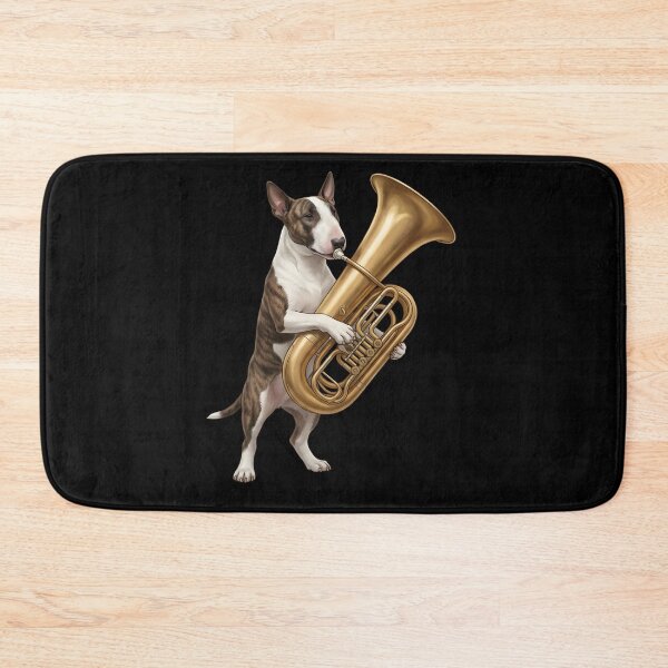 Item preview, Bull Terrier Playing Tuba Player Tubaist Dog Lover designed and sold by DoodleTortle.