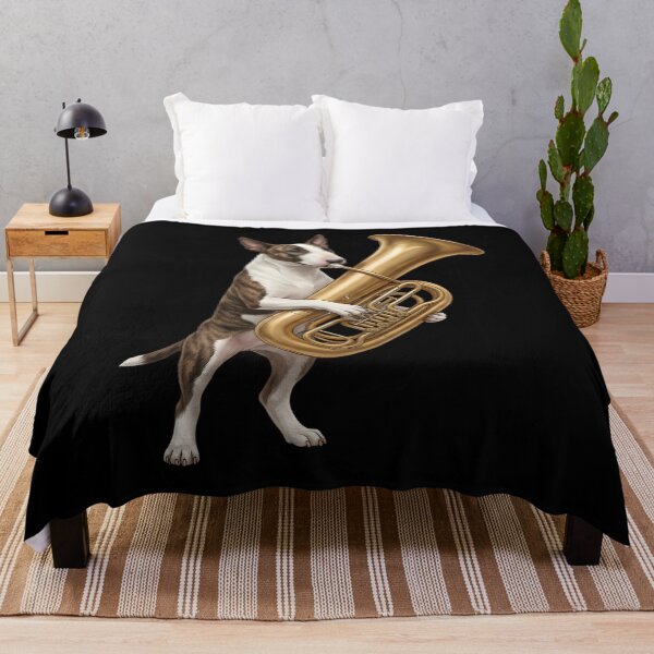 Item preview, Bull Terrier Playing Tuba Player Tubaist Dog Lover designed and sold by DoodleTortle.