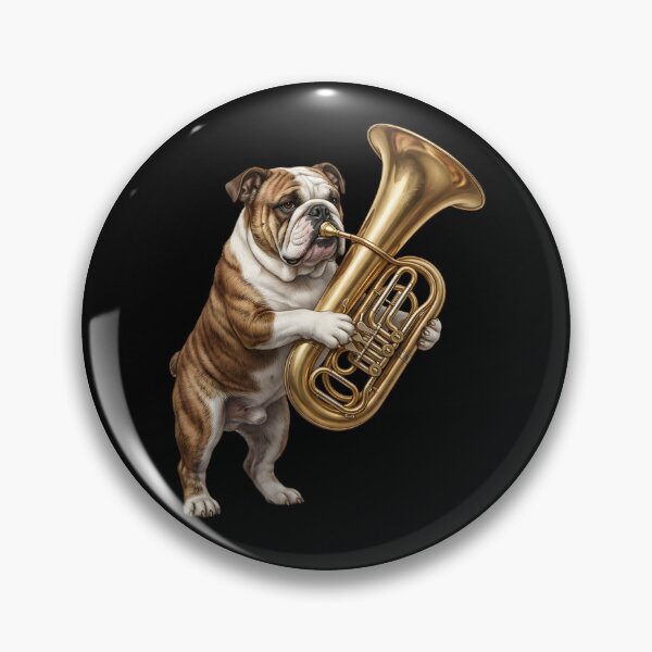 Item preview, Bulldog Playing Tuba Player Tubaist Dog Lover designed and sold by DoodleTortle.