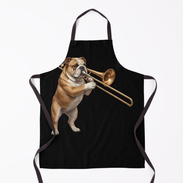 Item preview, Bulldog Playing Trombone Player Trombonist Dog Lover designed and sold by DoodleTortle.