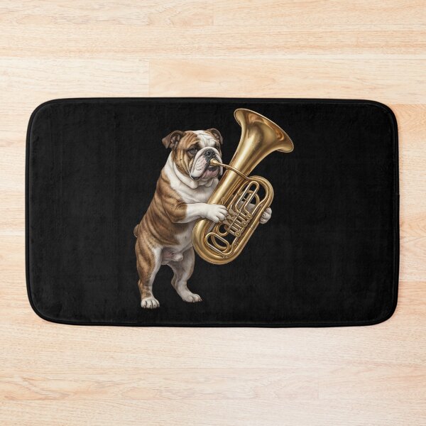 Item preview, Bulldog Playing Tuba Player Tubaist Dog Lover designed and sold by DoodleTortle.